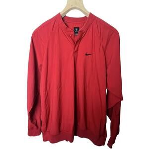 Vintage Nike Golf Nylon Pullover Windbreaker Jacket Mens Sz Large Red